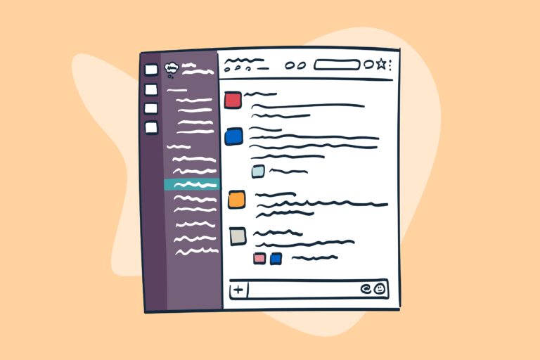 wireframe of instant messaging communications application