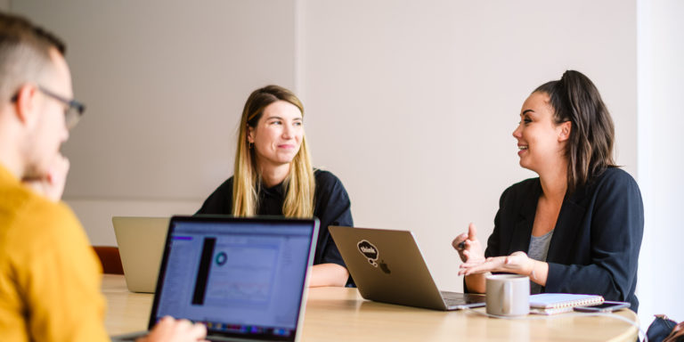 Team at a conference table