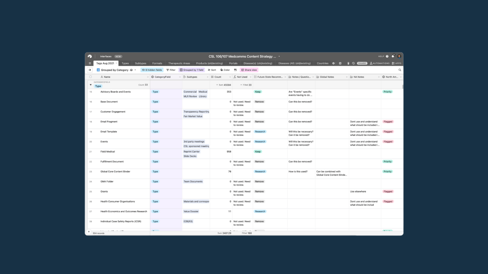 Desktop browser screen with CRM