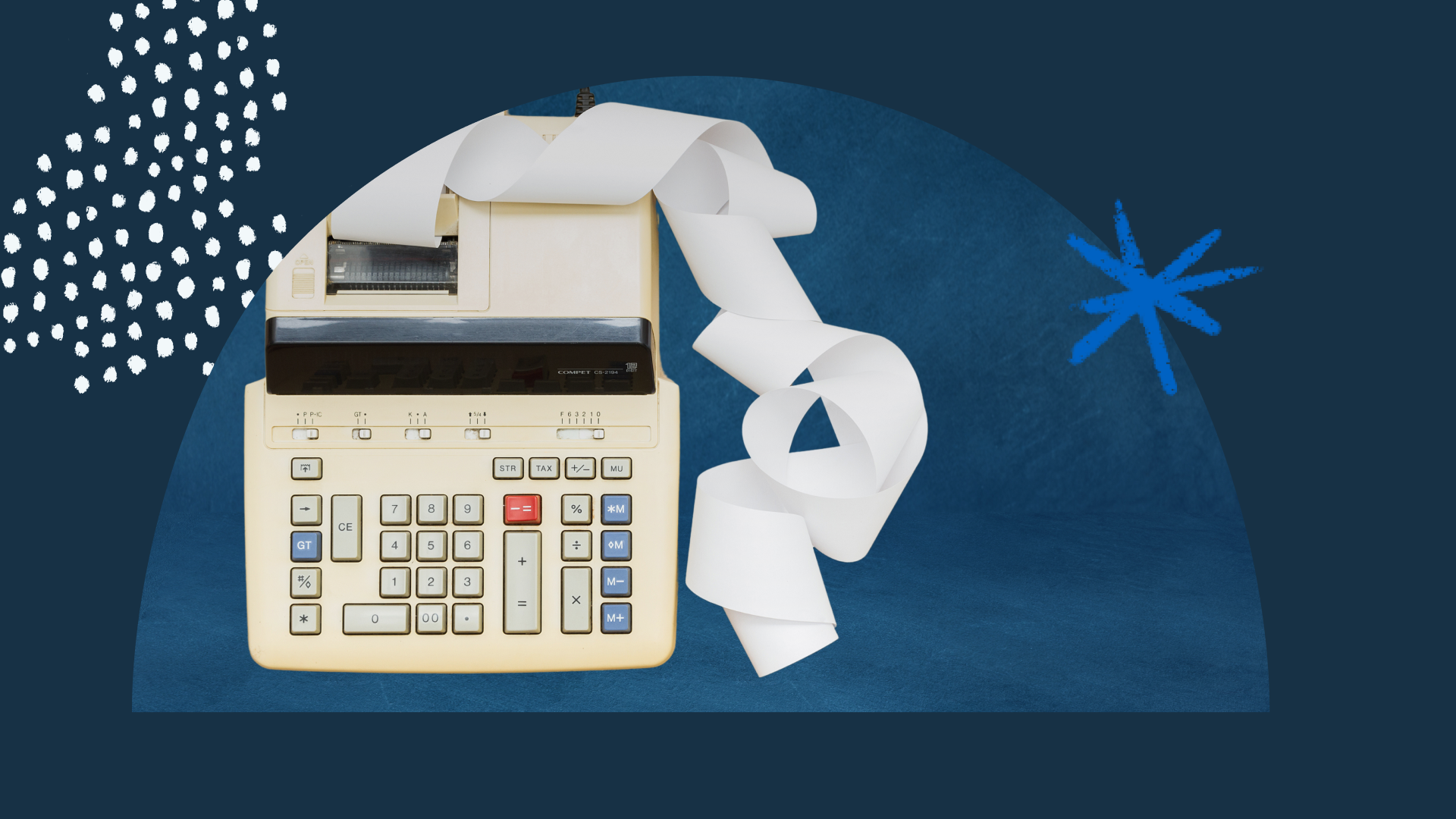 Financial services outdated tools: adding machine