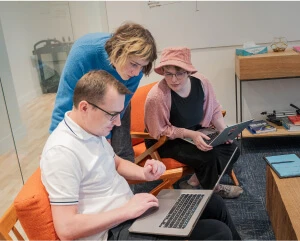 Three Thinkers discussing a project