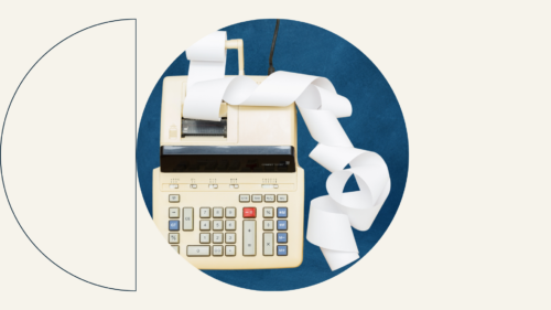 old adding machine for financial service advisor experiences